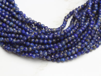 Lapis Lazuli 1.8mm Faceted Rounds