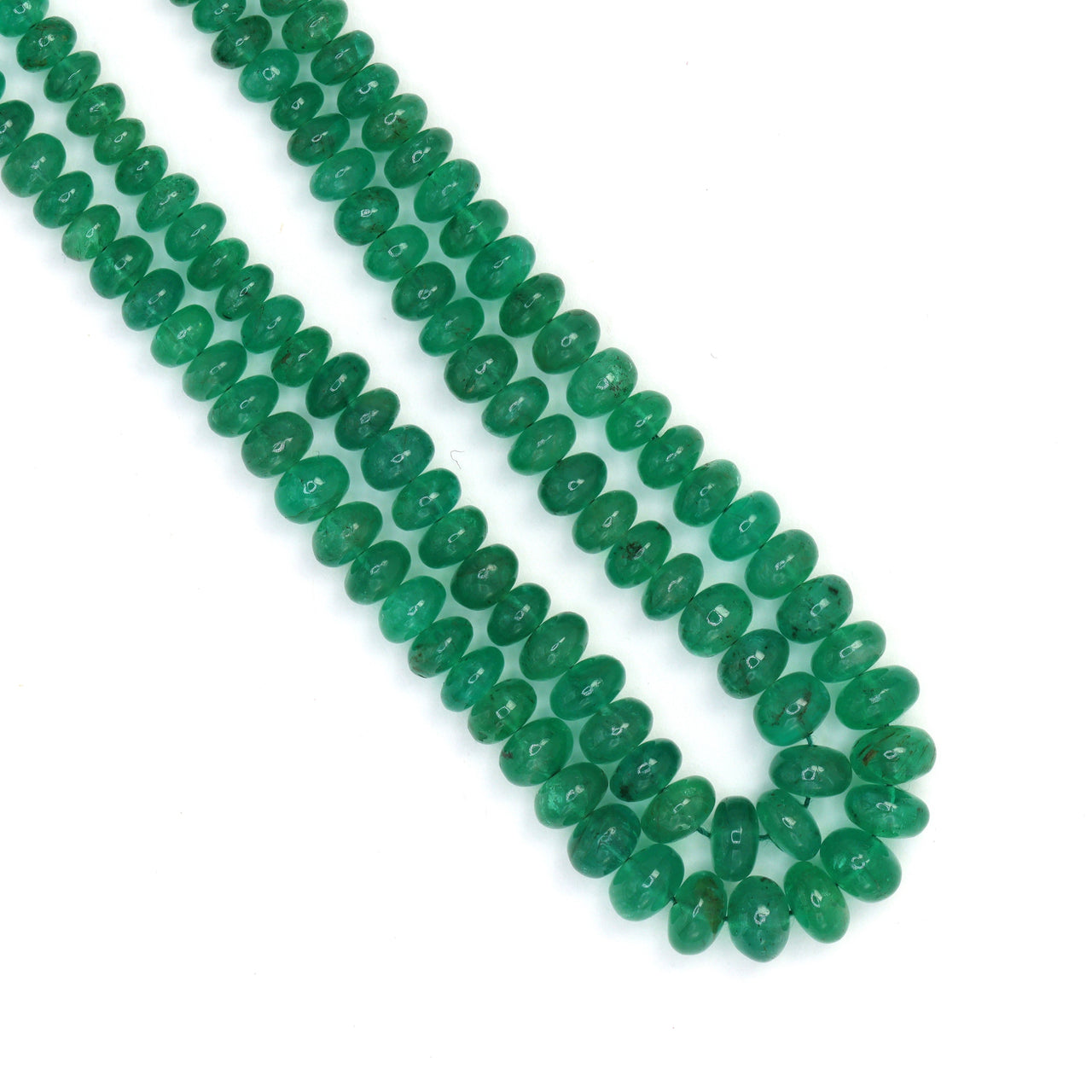 Green Emerald 4mm Smooth Rondelles