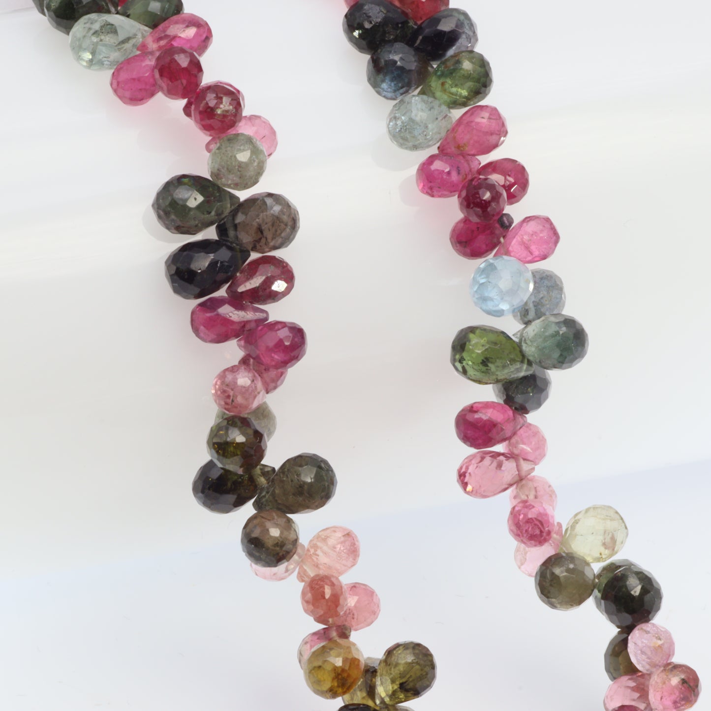 Watermelon Tourmaline 6x4mm Faceted Teardrop Briolettes