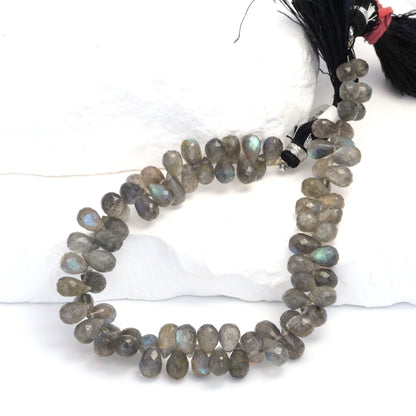 AAA Blue Labradorite 7x5mm Faceted Teardrop Briolettes