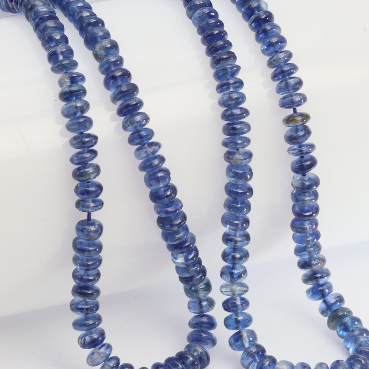 Blue Kyanite 5mm Smooth Rondelles