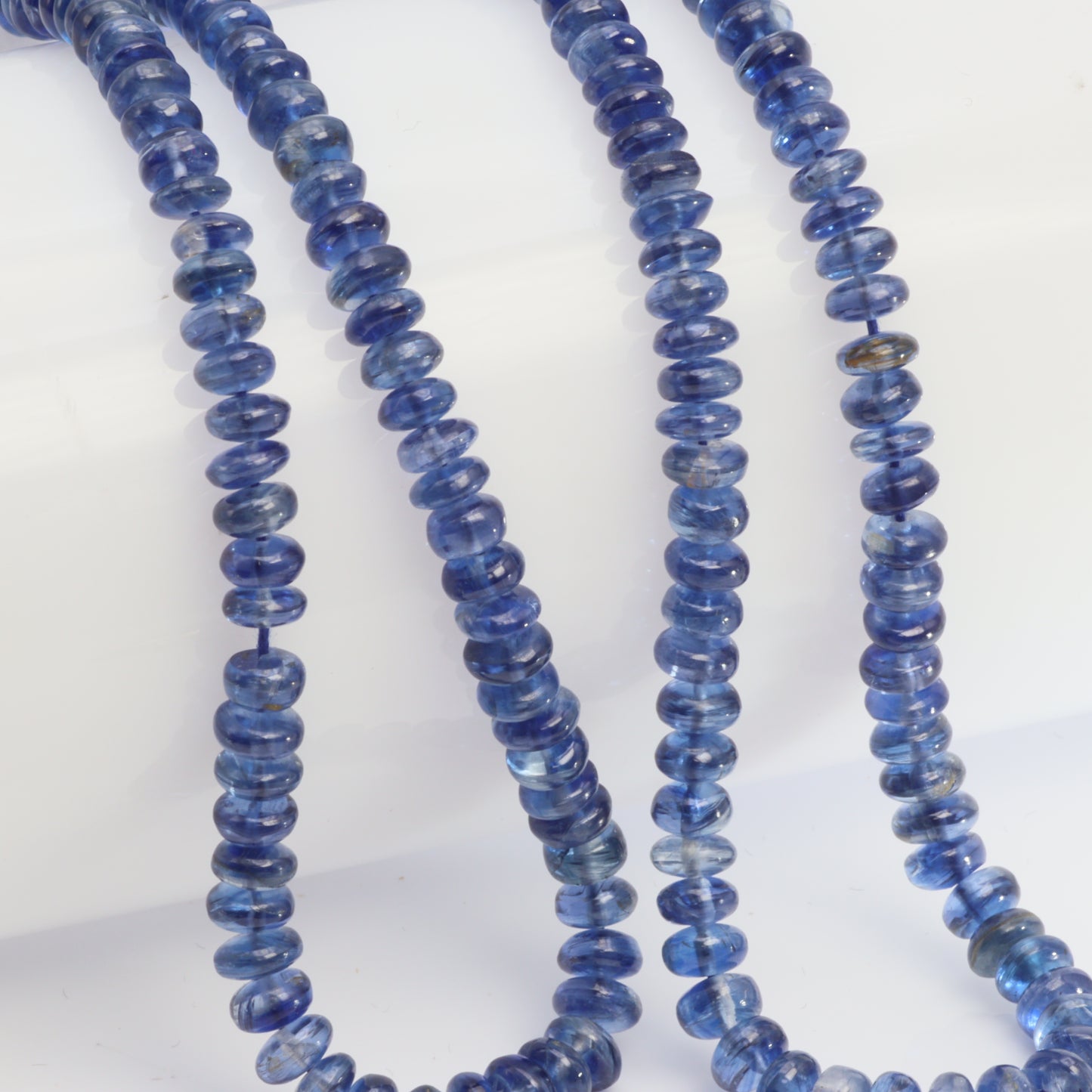 Blue Kyanite 5mm Smooth Rondelles