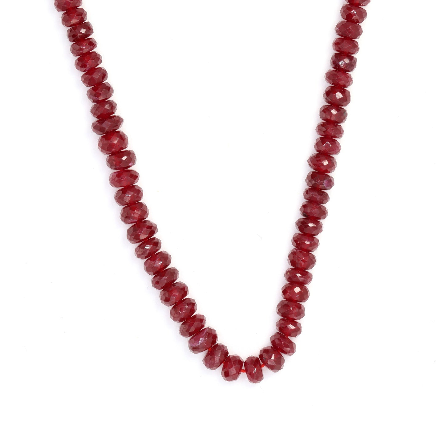 AA Red Ruby 4.5mm - 5.5mm Faceted Rondelles Bead Strand