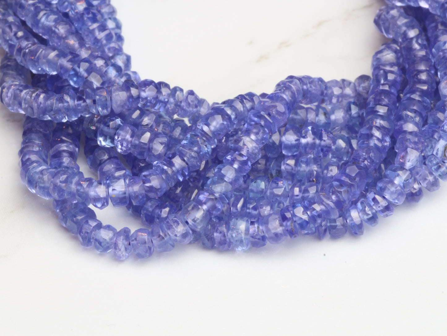 Blue Tanzanite 2.5mm Faceted Rondelles