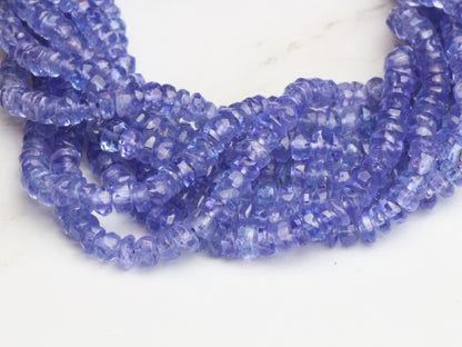 Blue Tanzanite 2.5mm Faceted Rondelles