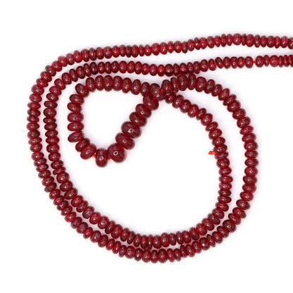 Red Ruby 3mm Smooth Rondelles