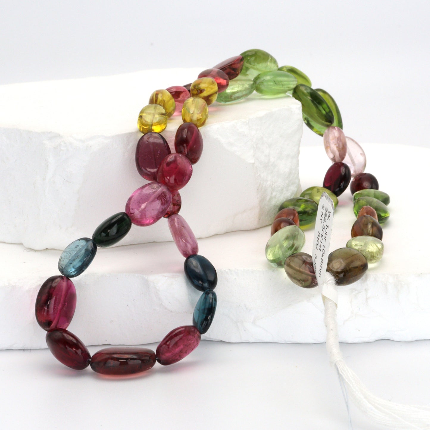 Watermelon Tourmaline 10x8mm Smooth Ovals