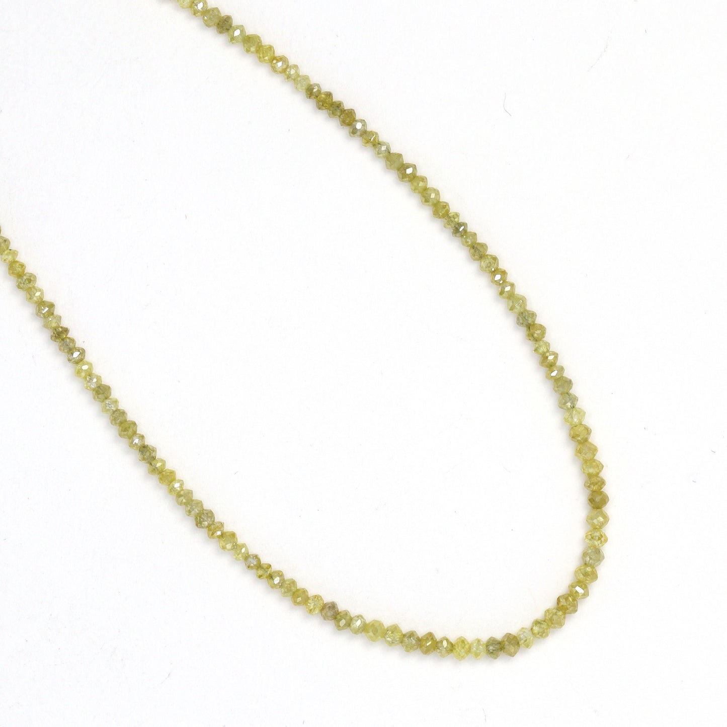 Yellow Diamond 2mm - 2.2mm Faceted Rondelles Bead Strand