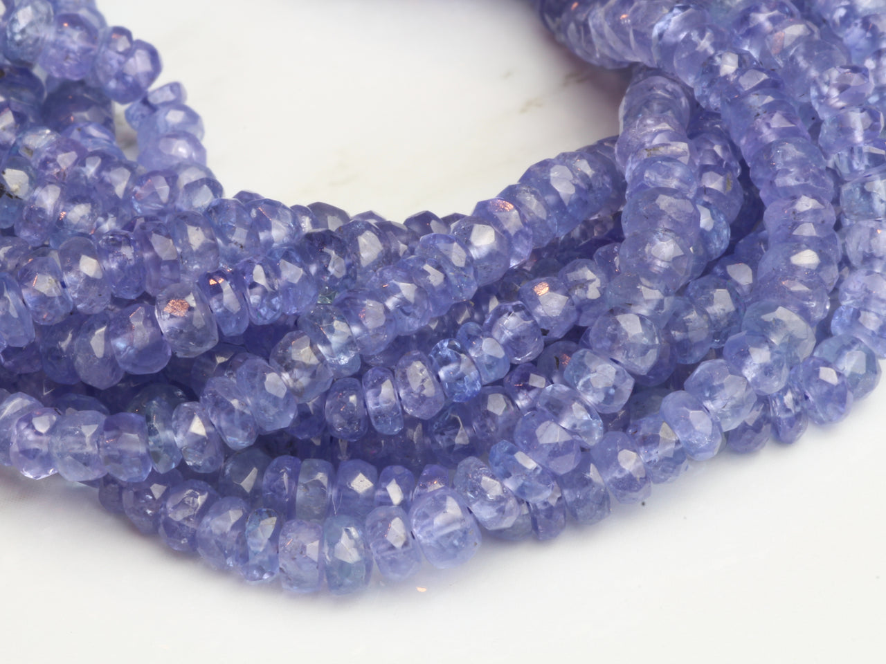 Blue Tanzanite 3.5mm Faceted Rondelles