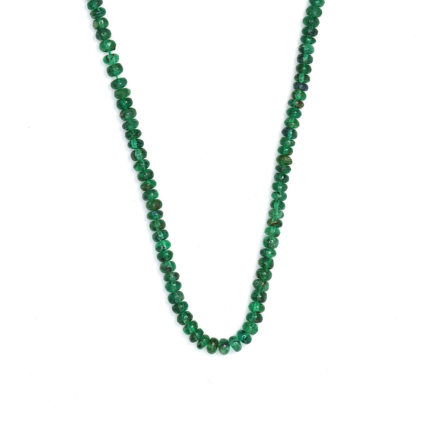 Green Emerald 2mm - 3mm Smooth Rondelles Bead Strand