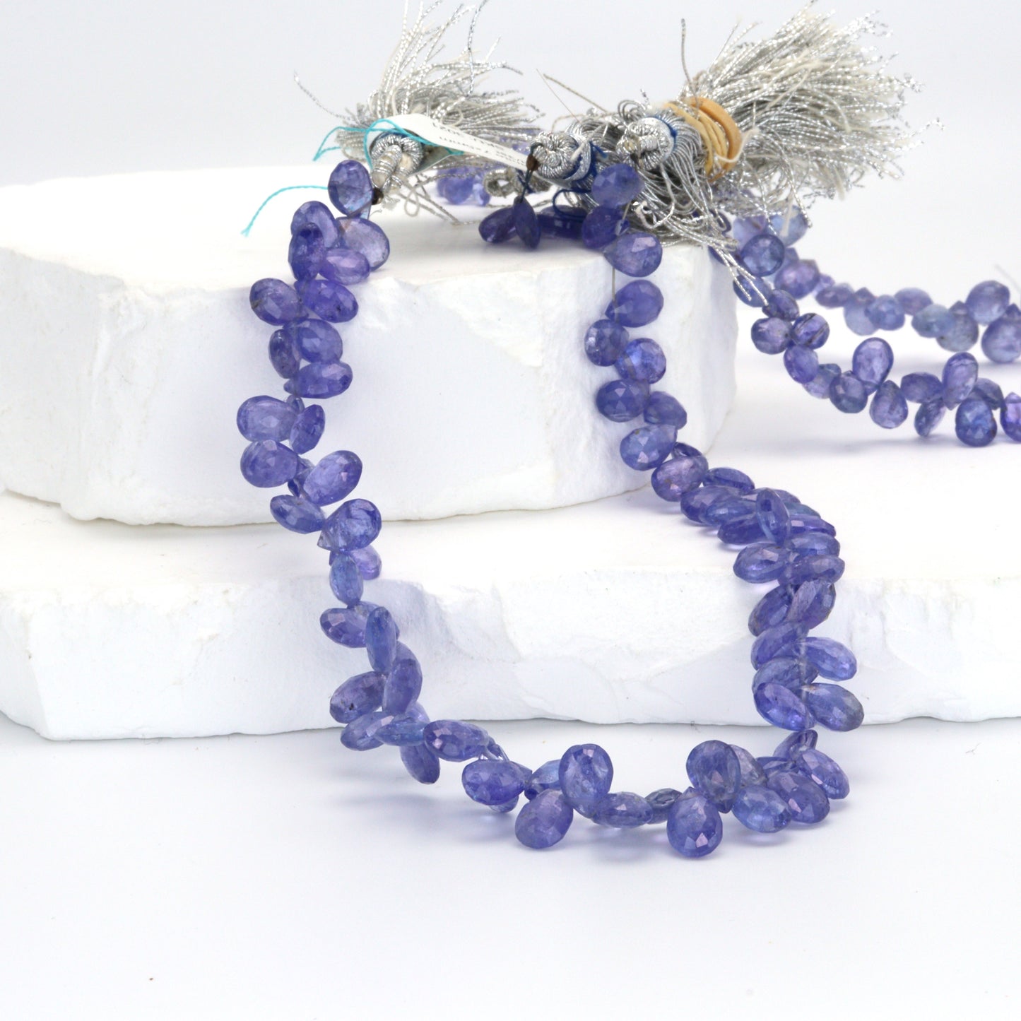 Blue Tanzanite 7x5mm Faceted Pear Shaped Briolettes