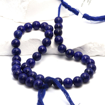 Royal Blue Lapis Lazuli 8mm Smooth Rounds Bead Strand
