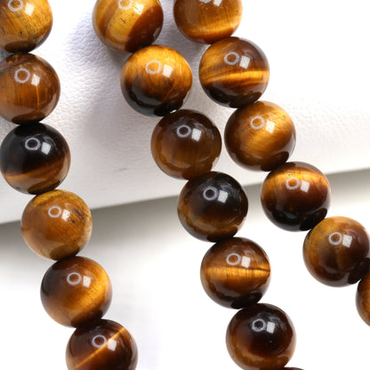 Brown Tiger's Eye 8mm Smooth Rounds Bead Strand