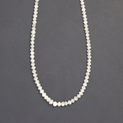 Gray Diamond 1.5mm - 3mm Hand Faceted Rondelles Bead Strand