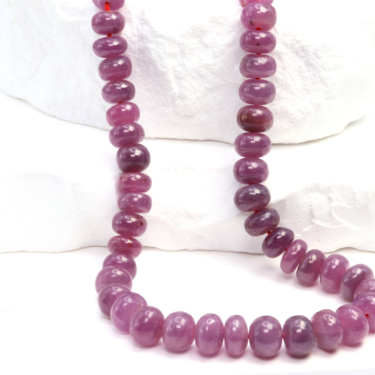 Ruby 7mm Smooth Rondelles