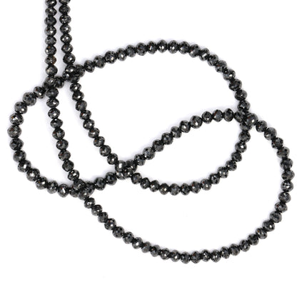 Black Diamond 3mm Faceted Rondelles