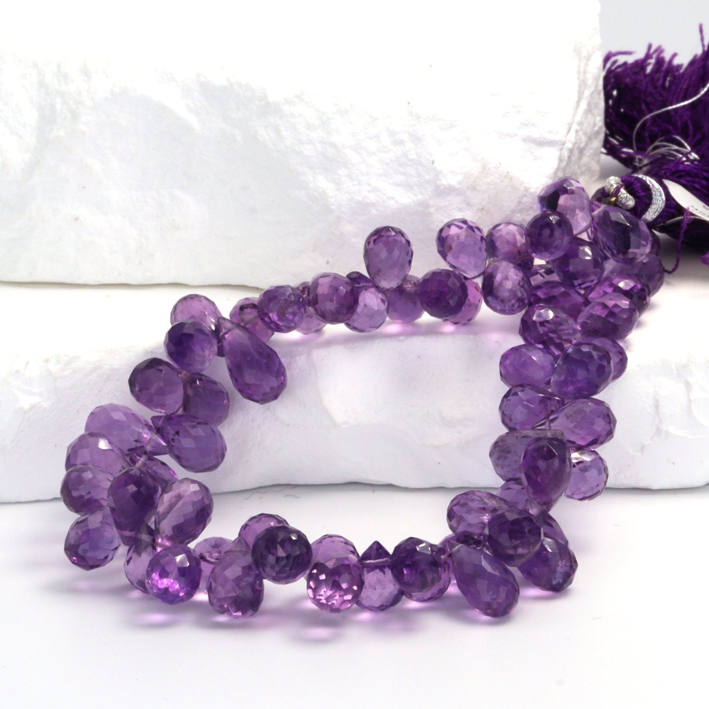 Light Purple Amethyst 8x5mm Faceted Teardrop Briolettes