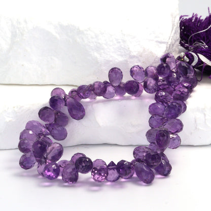 Light Purple Amethyst 8x5mm Faceted Teardrop Briolettes