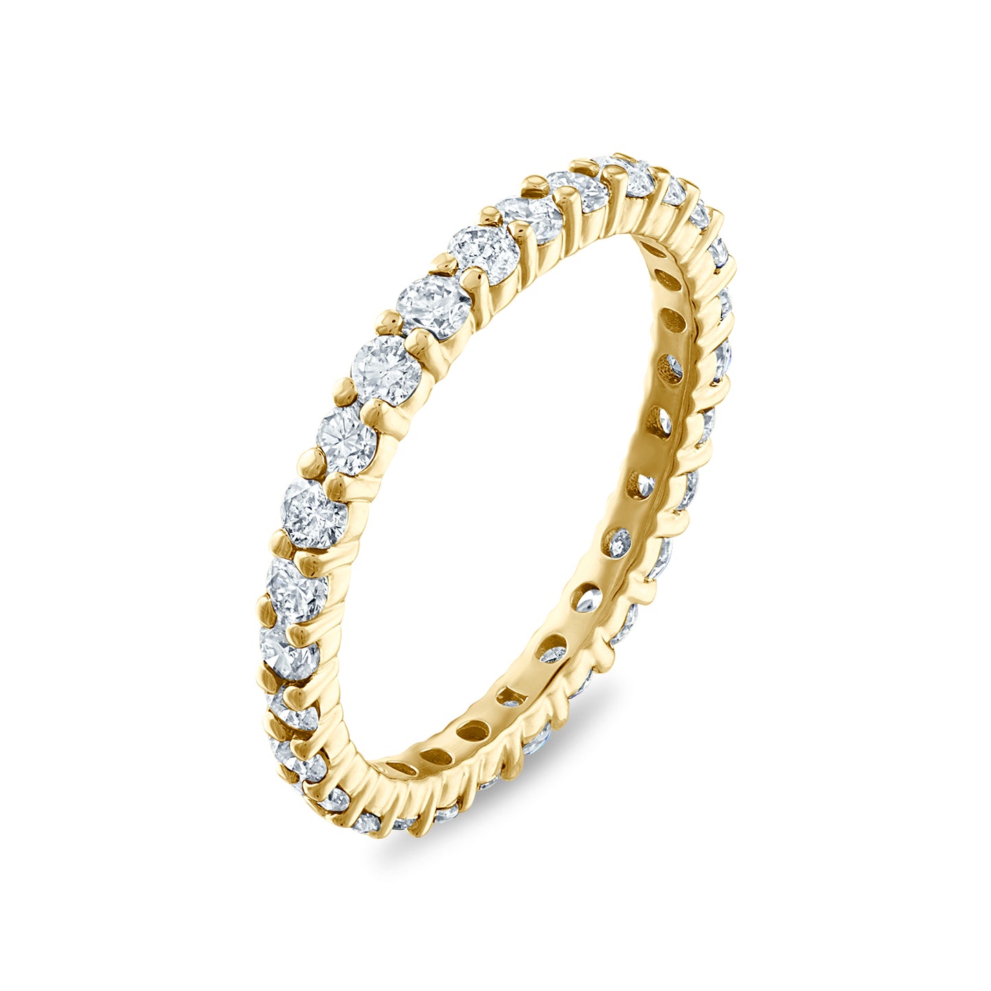 Shared Prong White Diamond Eternity Band