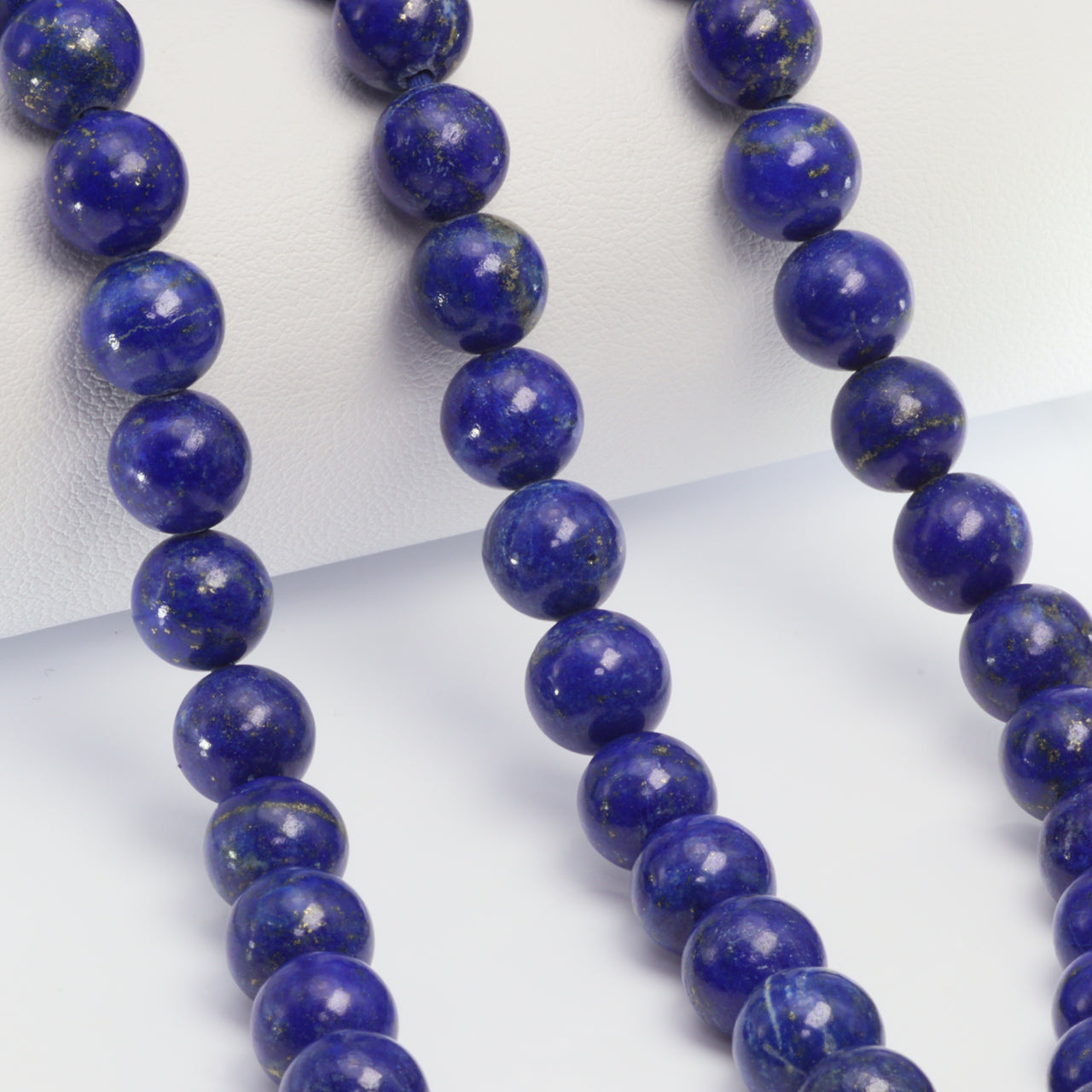Royal Blue Lapis Lazuli 8mm Smooth Rounds Bead Strand