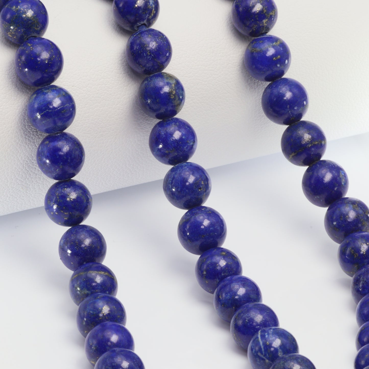 Royal Blue Lapis Lazuli 8mm Smooth Rounds Bead Strand