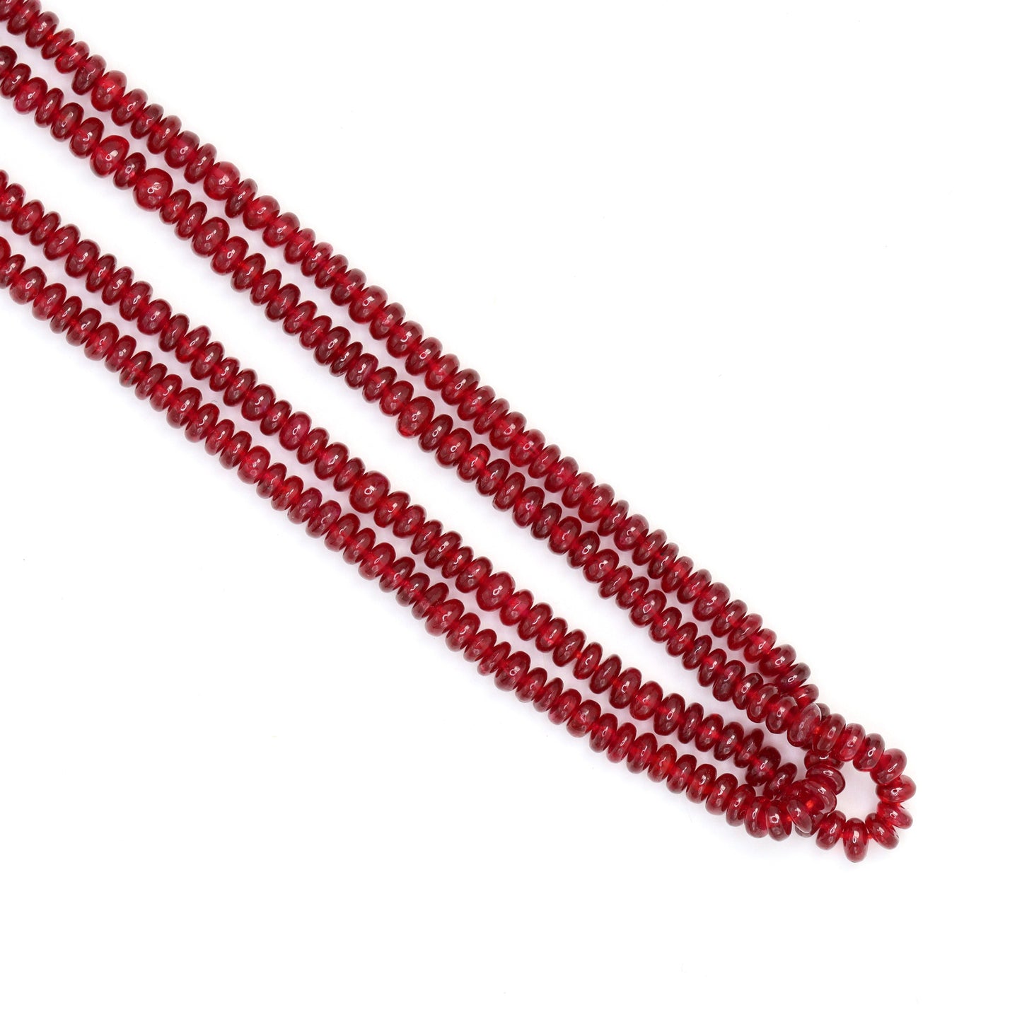 Red Ruby 3.25mm Smooth Rondelles