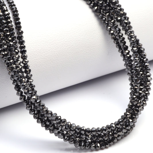 Black Diamond 1.7mm Faceted Rondelles