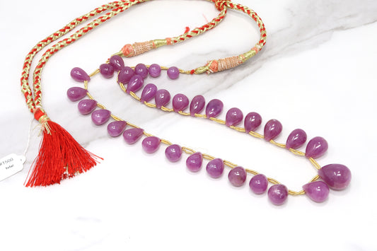 Red Ruby 9x7mm Smooth Teardrop Briolettes