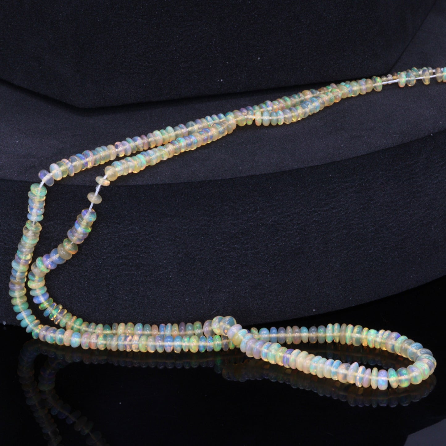 Yellow Ethiopian Opal 2.5mm Smooth Rondelles