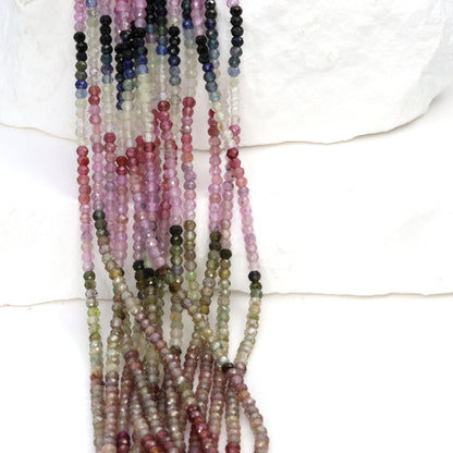 Tundra Sapphire 2mm Faceted Rounds Bead Strand