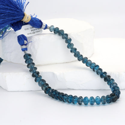 London Blue Topaz 6mm Faceted Rondelles