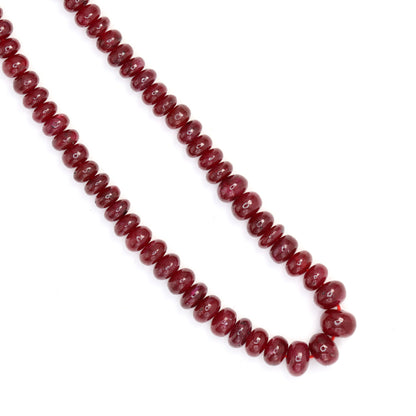 Red Ruby 5mm - 6mm Smooth Rondelles Bead Strand