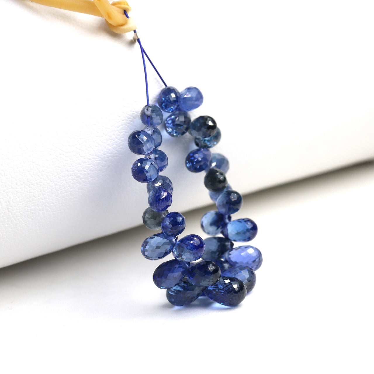 Royal Blue Sapphire 5x3mm Faceted Teardrop Briolettes Bead Strand