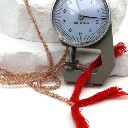 Light Red Zircon 2.5mm Faceted Rounds