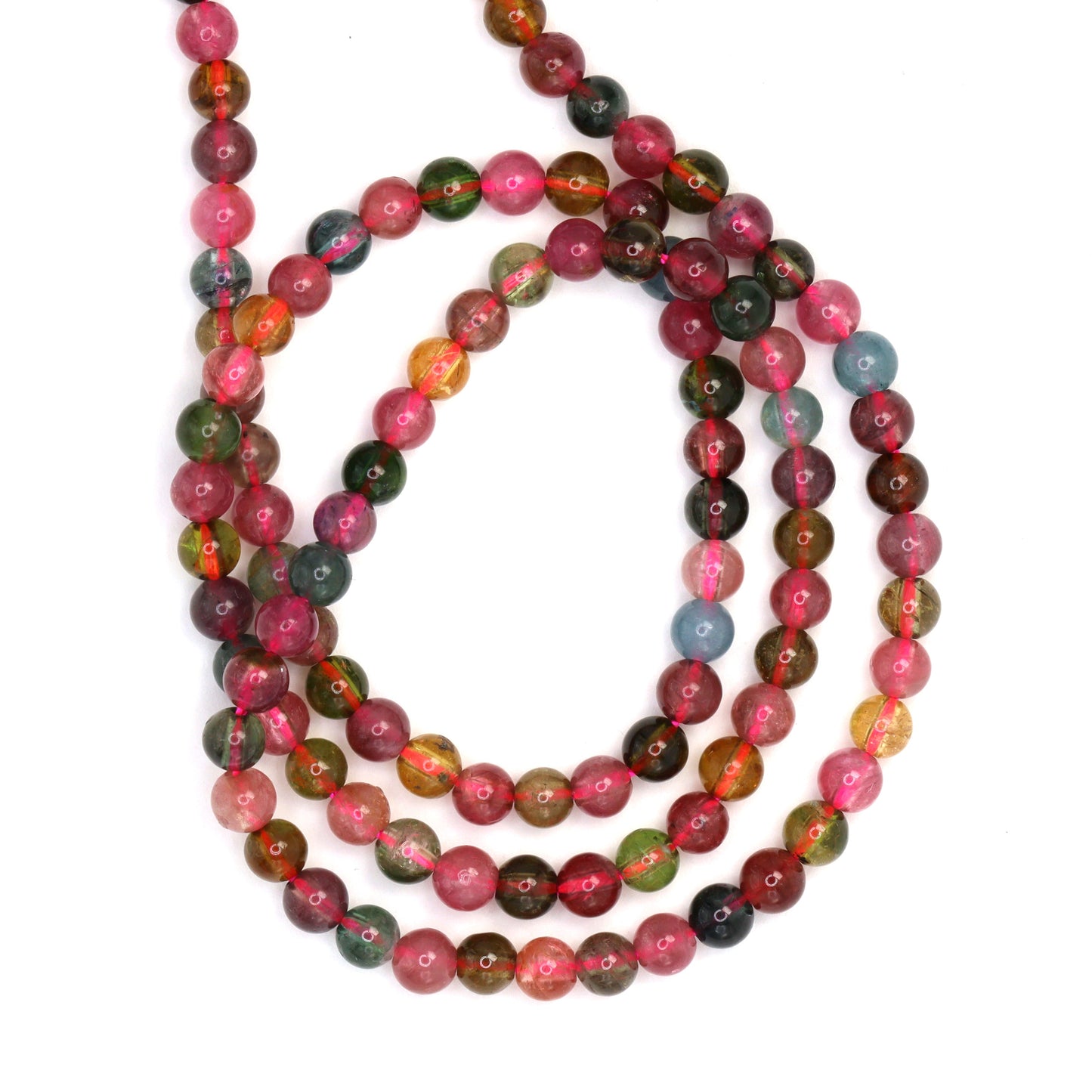 Watermelon Tourmaline 4mm Smooth Rounds
