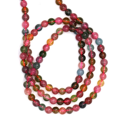 Watermelon Tourmaline 4mm Smooth Rounds