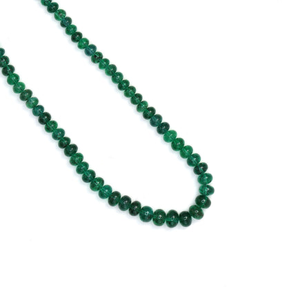 Green Emerald 2.5mm - 4.5mm Smooth Rondelles Bead Strand