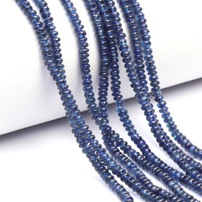 Royal Blue Sapphire 2.5mm -  3mm Smooth Rondelles Bead Strand