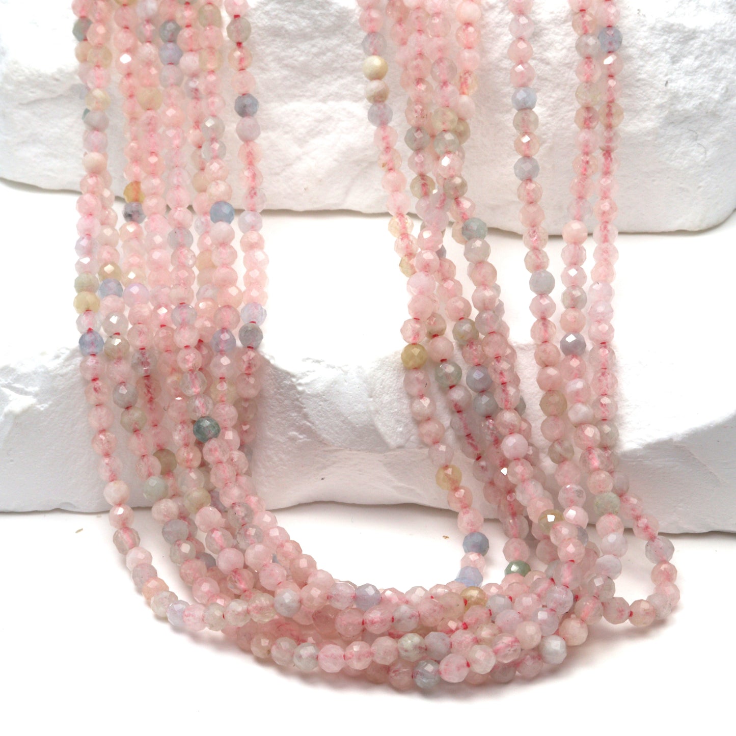 Pink Morganite 2.5mm Faceted Rounds