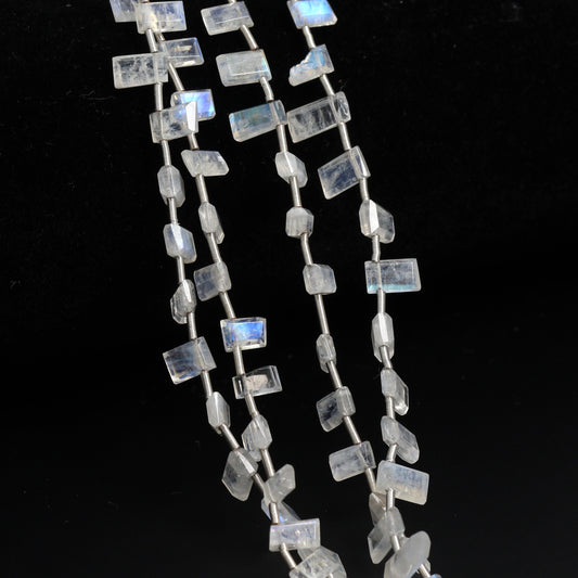 Rainbow Moonstone 5x4mm Faceted Rectangles Bead Strand