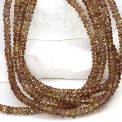 Color Change Garnet 4.5mm Faceted Rondelles Bead Strand