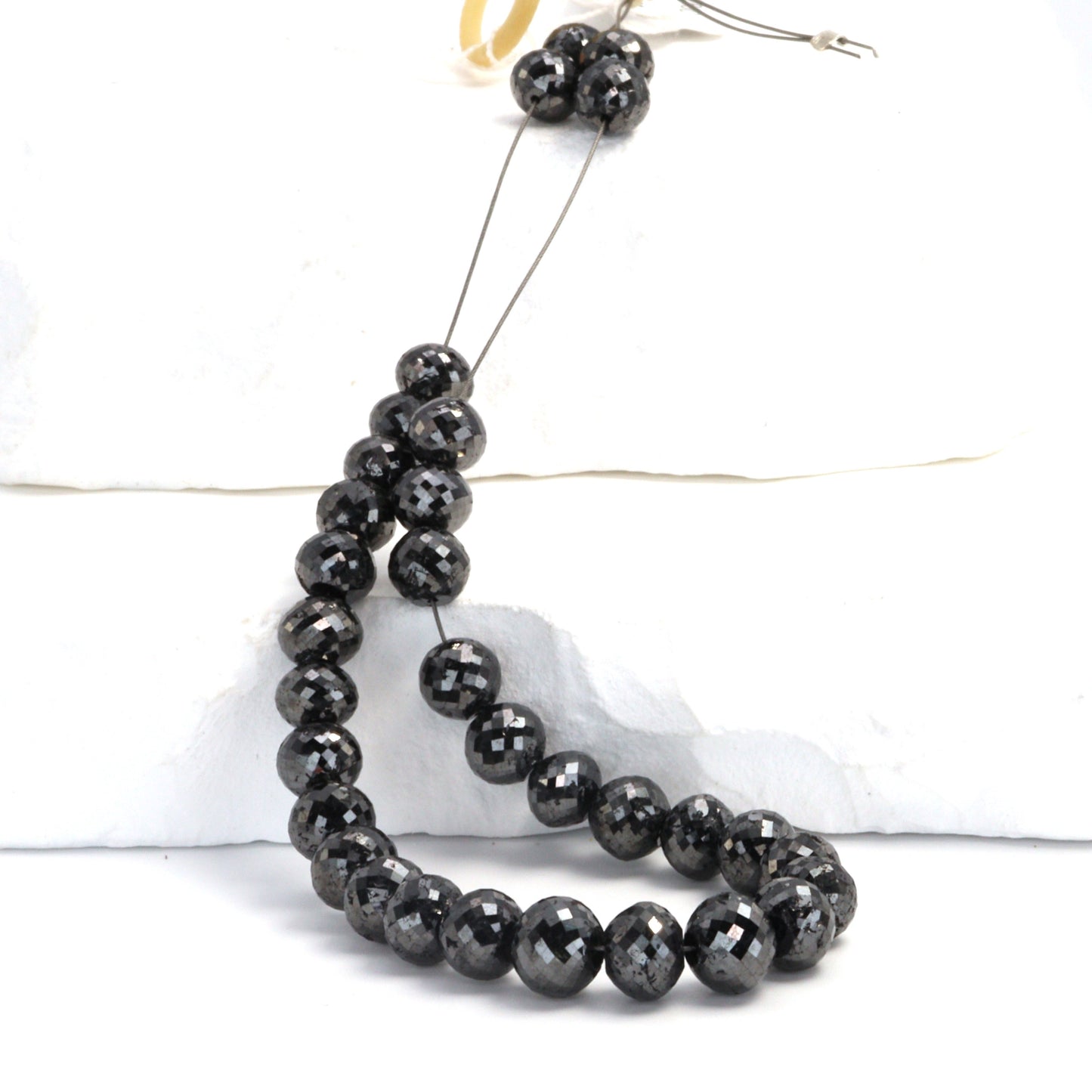 Black Diamond 6mm Faceted Rondelles