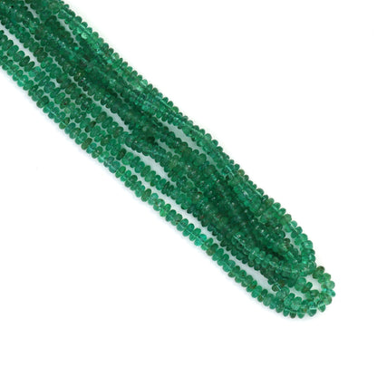 Green Emerald 2.5mm - 3.0mm Smooth Rondelles Bead Strand