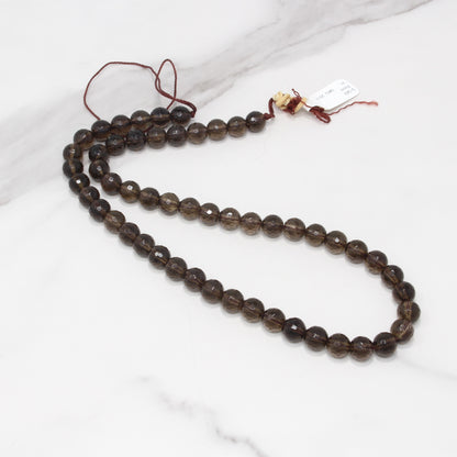 Brown Smoky Quartz 7mm Faceted Rounds