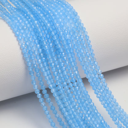 Blue Chalcedony (D) 2.5mm Faceted Rounds