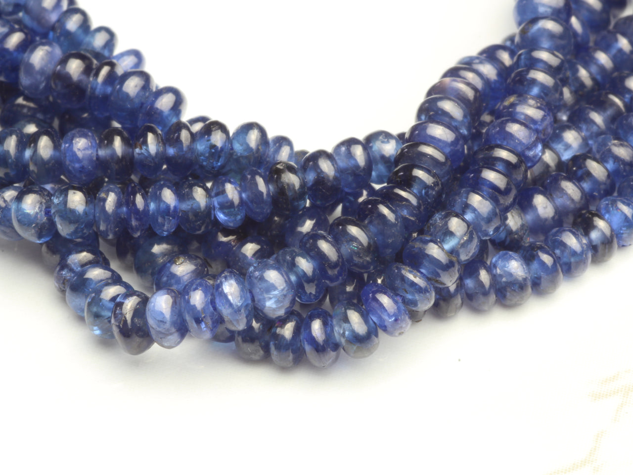 Navy Blue Sapphire 3mm Smooth Rondelles