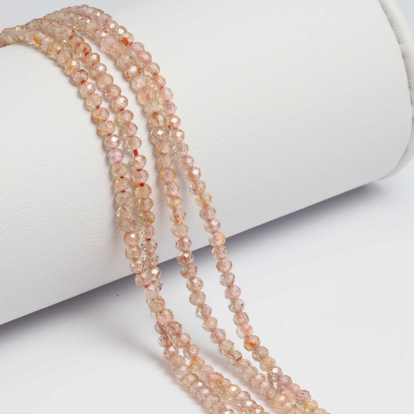 Light Red Zircon 2.5mm Faceted Rounds