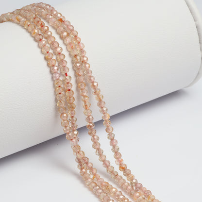 Light Red Zircon 2.5mm Faceted Rounds