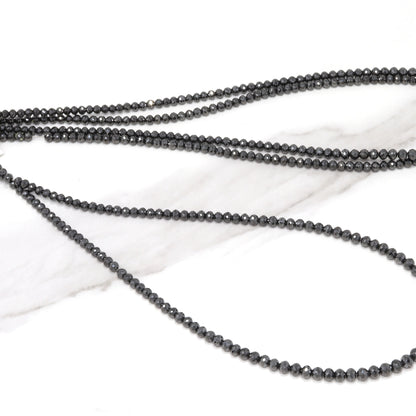 Black Diamond 3.5mm Faceted Rondelles