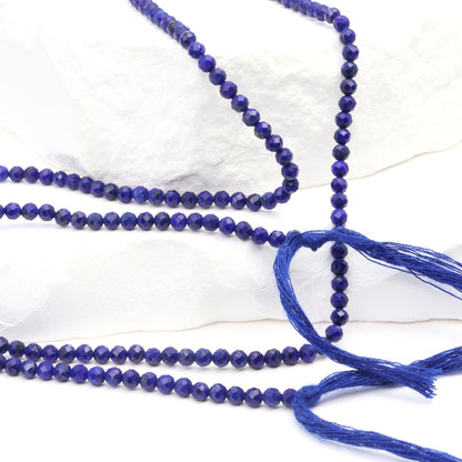 Royal Blue Lapis Lazuli 3mm Faceted Rounds